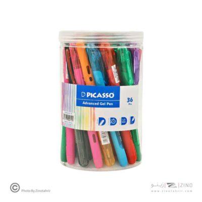 روان نویس1/0ژل9رنگ لیوانی پیکاسو کدGP-111 (36 تایی)