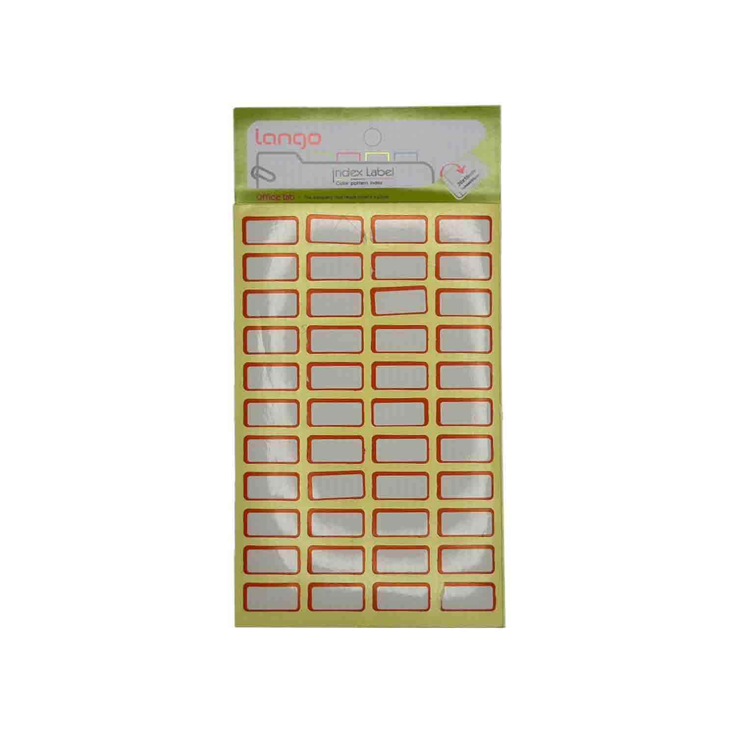 برچسب دورقرمز سایز10*20میلیمتر4برگی لانگوکدK-444 (10 تایی)
