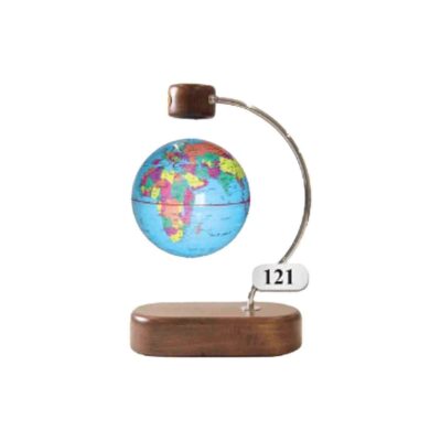 کره جغرافیایی سایز14 پایه چوبی گردمغناطیس/ معلق ایده کد120