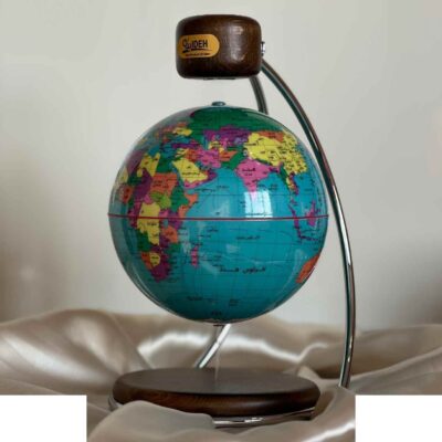 کره جغرافیایی سایز14 پایه چوبی بیضی مغناطیس/ معلق ایده کد121