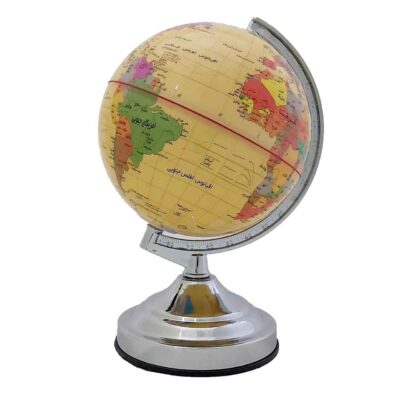 کره جغرافیایی سایز14 پایه کلاسیک کرم لاتین ایده